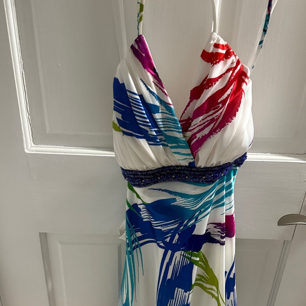 Colorful Strappy Dress with cut out sides